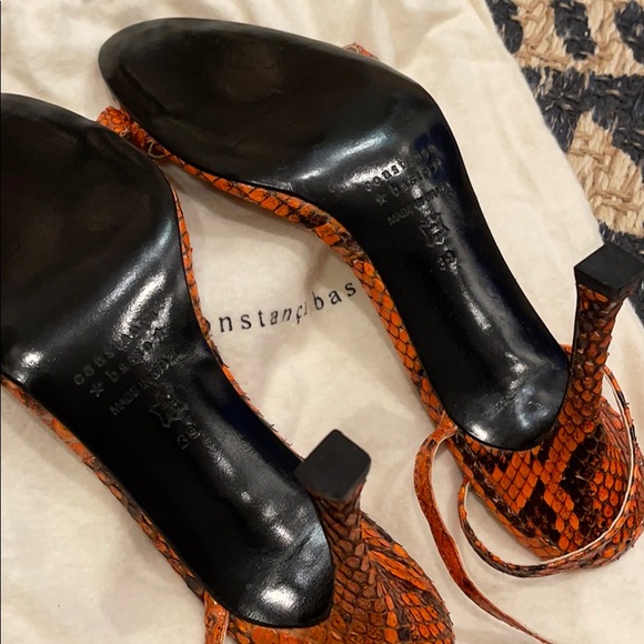 Constança Basto (real) Python Sandals sz 39 NWOT - Picture 6 of 7